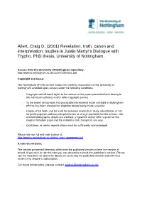 Studies in Justin Martyr's Dialogue with Trypho. Phd Thesis, University of Nottingham