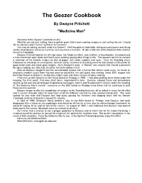 The Geezer Cookbook