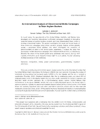 An International Analysis of Governmental Media Campaigns to Deter Asylum Seekers