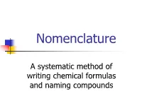 Binary Ionic Nomenclature
