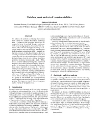 Ontology Based Analysis of Experimental Data