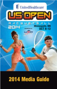 2014 Media Guide SCHEDULE of EVENTS