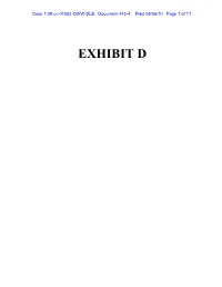 Exhibit D to Cummins Declaration