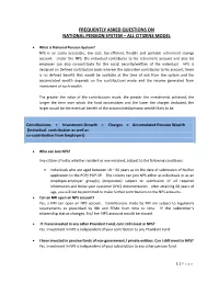 Frequently Asked Questions on National Pension System – All Citizens Model