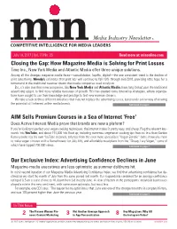 How Magazine Media Is Solving for Print Losses AIM