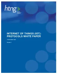 Internet of Things (Iot): Protocols White Paper