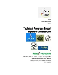 Technical Progress Report September-December 2008