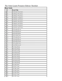 The Outer Limits Premiere Edition Checklist