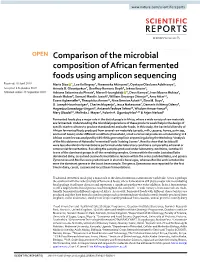 Comparison of the Microbial Composition of African Fermented