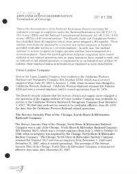 EMPLOYER STATUS DETERMINATION Termination Of