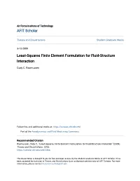Least-Squares Finite Element Formulation for Fluid-Structure Interaction