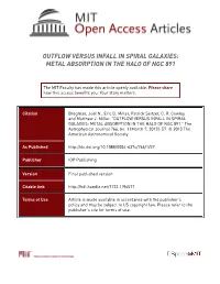 Outflow Versus Infall in Spiral Galaxies: Metal Absorption in the Halo of Ngc 891