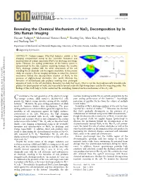 Revealing the Chemical Mechanism of Nao2 Decomposition by in Situ Raman Imaging