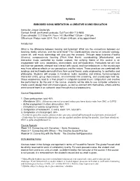 Syllabus EMBODIED SONIC MEDITATION