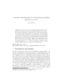 Curvature and Holonomy in 4-Dimensional Manifolds Admitting a Metric
