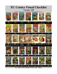 EC Comics Visual Checklist Version 2.00 Direct Any Question Or Comments To: Defiant1@Softhome.Net