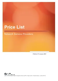 NSP Price List