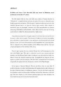 ABSTRACT Evolution and Form of the Three-Aisle Hall Type Layout In