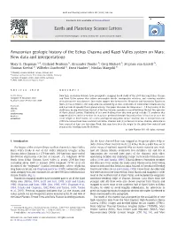 Amazonian Geologic History of the Echus Chasma and Kasei Valles System on Mars: New Data and Interpretations