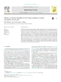 Influence of Spatial Variability of Soil Young's Modulus on Tunnel