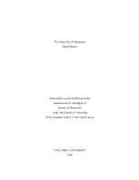 The Distortion of Discussion David Backer Submitted in Partial Fulfillment of the Requirements for the Degree of Doctor of Phil
