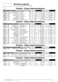 Weekly Program Futboll