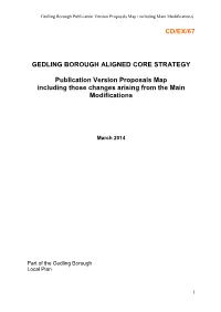 Cd/Ex/67 Gedling Borough Aligned Core Strategy