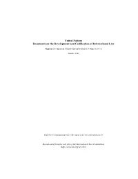 Documents on the Development and Codification of International Law