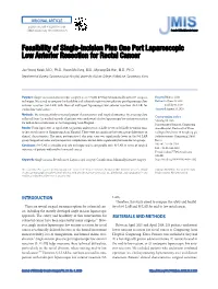 Feasibility of Single-Incision Plus One Port Laparoscopic Low Anterior Resection for Rectal Cancer