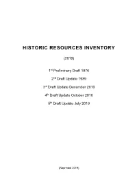 Historic Resources Inventory