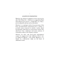 I QUESTIONS PRESENTED Whether the Enhanced Appellate Review