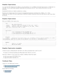 Regular Expressions Regular Expressions Regular Expression Examples Textbook Time