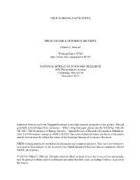 The Economics of Energy Security