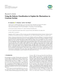 Using the Robson Classification to Explain the Fluctuations in Cesarean Section