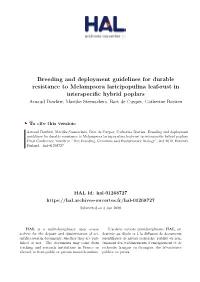 Breeding and Deployment Guidelines for Durable Resistance To