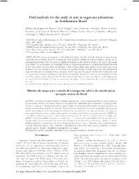 Field Methods for the Study of Ants in Sugarcane Plantations in Southeastern Brazil