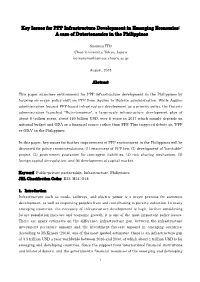 Key Issues for PPP Infrastructure Development in Emerging Economies: a Case of Dutertenomics in the Philippines