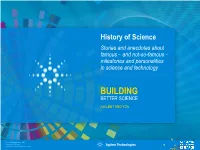 Milestones and Personalities in Science and Technology