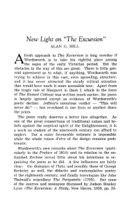 New Light on "The Excursion" ALAN G