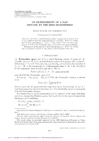 On Extendibility of a Map Induced by the Bers Isomorphism