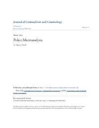 Police Microanalysis M