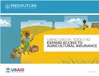 Using Digital Tools to Expand Access to Agricultural Insurance January 2018
