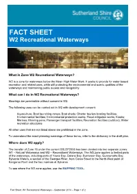FACT SHEET W2 Recreational Waterways