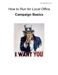 How to Run for Local Office Campaign Basics 2019 Toolkit Page 92 of 134