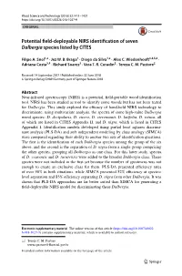 Potential Field-Deployable NIRS Identification of Seven Dalbergia