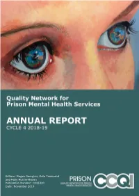 Quality Network for Prison Mental Health Services
