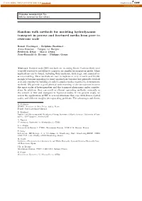 Random Walk Methods for Modeling Hydrodynamic Transport in Porous and Fractured Media from Pore to Reservoir Scale