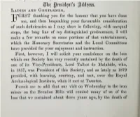 The President's Address, Part I, Volume 29, (1883)