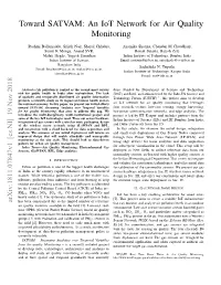 Toward SATVAM: an Iot Network for Air Quality Monitoring