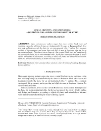 Arguments for a Hindu Environmental Ethic